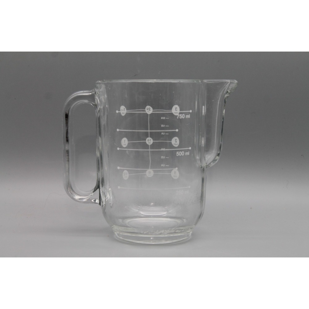 Bormioli Rocco Frigoverre Glass Measuring Pitcher Batter Mixer 3 Cup 750ml Jug
